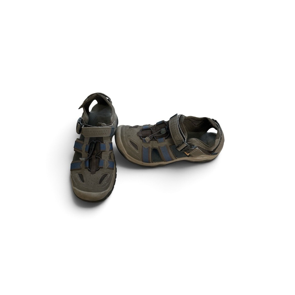 Teva Omnium 2 Sandals Men Size 11 Brown Blue Water Hiking Shoes Straps